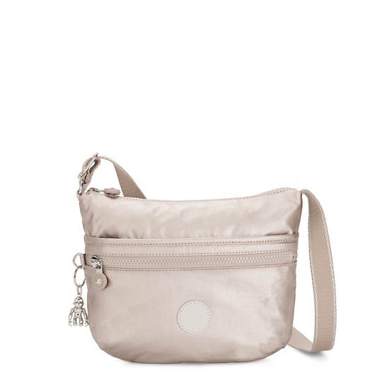 Torba Crossbody Kipling Arto Small Metallic Beżowe | PL 2131NW